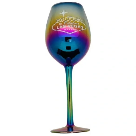 Welcome to Fabulous Las Vegas Nevada Colored Wine Glass - Picture 6 of 15